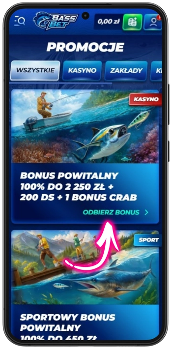 Aktywacja bonusu w Bassbet Casino